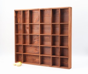 Organizer Teak 28 Brown Front Isometric
