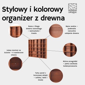 Organizer 28 Brown Teak Attributes