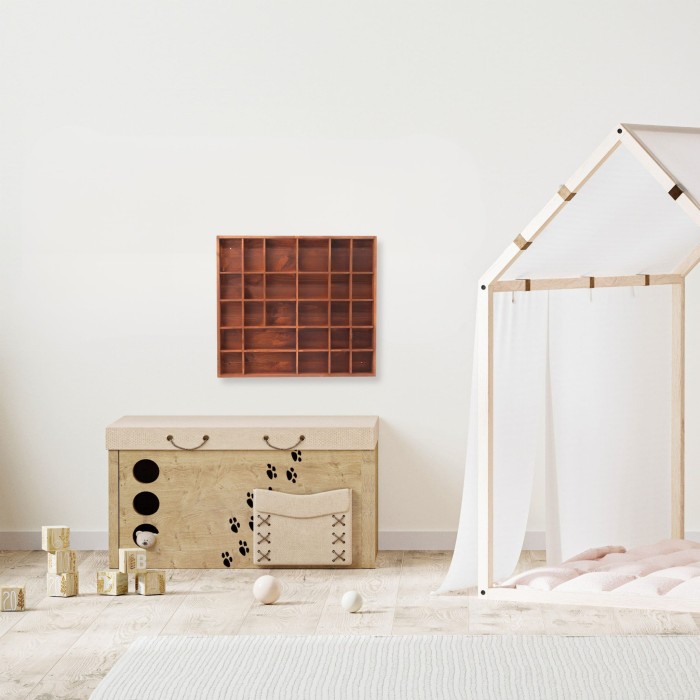 Kids Room Teak Wooden Display Box
