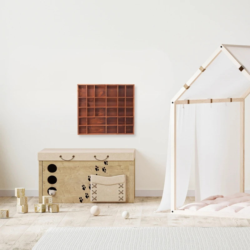 Kids Room Teak Wooden Display Box